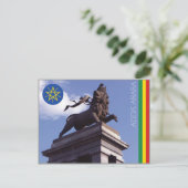 ユダのライオン、アジスアベバ – エチオピアのはがき ポストカード (スタンド正面)