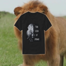 ユダのライオン　イエス・キリスト　グランジ ブラック Tシャツ