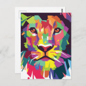 ユダのライオン – ライオン – Rastafari – はがき (正面/裏面)