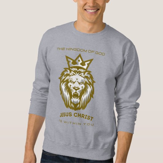 ユダのライオンChristian Sweatshirt – 神の国 スウェットシャツ (正面)