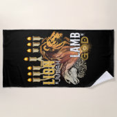 ユダの子羊のライオン ビーチタオル (正面)