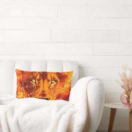 ユダの燃えるようなライオン ランバークッション