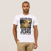 ユダの燃え盛る獅子イエス、Tシャツ Tシャツ (正面フル)