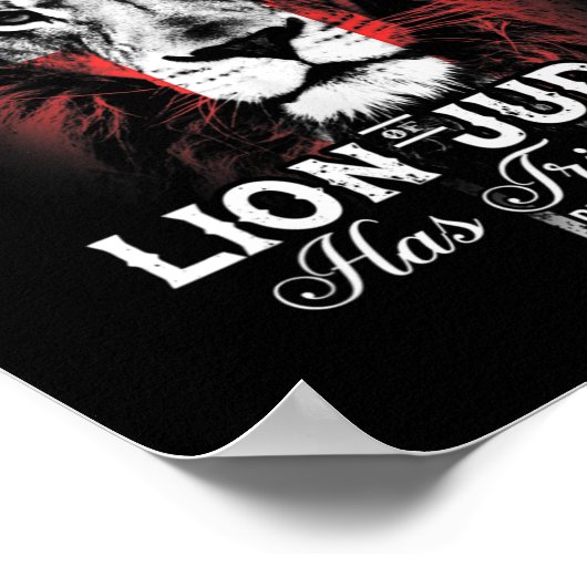 ユダの獅子が勝利を収めたイエスに対する恐怖 ポスター (角)