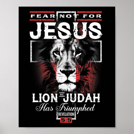 ユダの獅子が勝利を収めたイエスに対する恐怖 ポスター (正面)