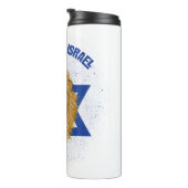 ユダの獅子ダビデの星イスラエルと共に立つ タンブラー (回転右)