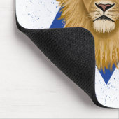 ユダの獅子ダビデの星。イスラエルに味方する マウスパッド (コーナー)