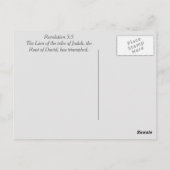 ユダの獅子聖書の黙示録5:5はがき ポストカード (裏面)