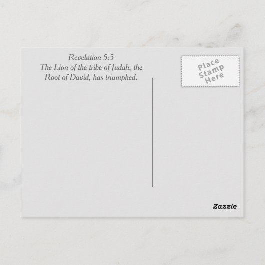 ユダの獅子聖書の黙示録5:5はがき ポストカード (裏面)