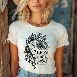 ユダの獅子黙示録5:5クリスチャン Tシャツ