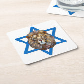ユダの獅子 スクエアペーパーコースター (アングル)