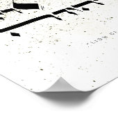 ユダの獅子、ヘブライ書道、壁画 ポスター (角)