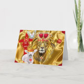 ユダの獅子、神の羊のグリーティングカード カード (正面)