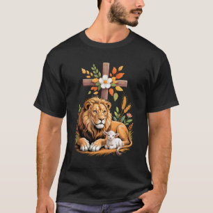 ユダの獅子 神の羊 キリスト教 十字架 信仰 壁紙 Tシャツ