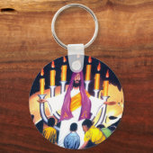 ユダの部族のライオンであるイエス キーホルダー (正面)