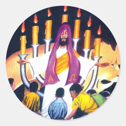 ユダの部族のライオンであるイエス ラウンドシール (正面)