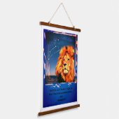 「ユダの部族のライオン」 吊り下げ型タペストリー (傾斜あり)