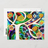 ユダイカハムサアイボリーツリーオブライフポストカード ポストカード (正面/裏面)