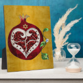 ユダイカポメグラネートハートハヌカロシュハシャナ フォトプラーク (側面)