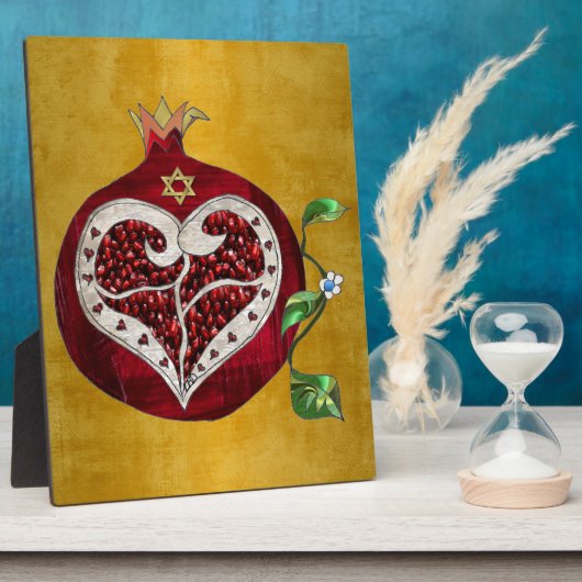 ユダイカポメグラネートハートハヌカロシュハシャナ フォトプラーク (側面)