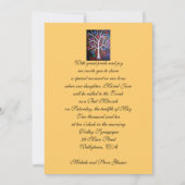 ユダイックハムサこうもりバー（ユダヤ教の）バル・ミツバー招待状 招待状 (裏面)