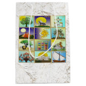 ユダカ12部族イスラエルのアートパネル抱き枕 ミディアムペーパーバッグ (正面)