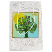 ユダカ12部族イスラエル美術アッシャー抱き枕 ミディアムペーパーバッグ (正面)