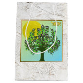 ユダカ12部族イスラエル美術アッシャー抱き枕 ミディアムペーパーバッグ (裏面)