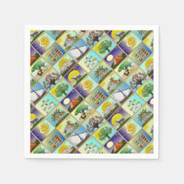 ユダカ12部族イスラエル美術プリント スタンダードカクテルナプキン