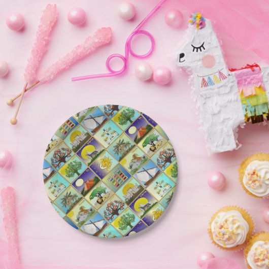 ユダカ12部族イスラエル美術プリント ペーパープレート (パーティー)