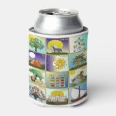 ユダカ12部族イスラエル美術プリント 缶クーラー (缶正面)