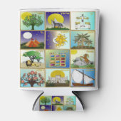 ユダカ12部族イスラエル美術プリント 缶クーラー (正面)