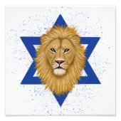 ユダモダンの獅子。スターオブデービット フォトプリント (正面)