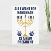 ユダヤおもしろいアンチトランプ政治ハヌカー シーズンカード (正面)