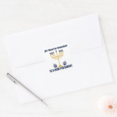 ユダヤおもしろいアンチトランプ政治ハヌカー スクエアシール (封筒)