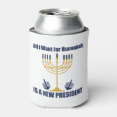 ユダヤおもしろいアンチトランプ政治ハヌカー 缶クーラー (缶正面)
