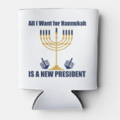 ユダヤおもしろいアンチトランプ政治ハヌカー 缶クーラー (正面)