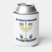 ユダヤおもしろいアンチトランプ政治ハヌカー 缶クーラー (缶裏面)