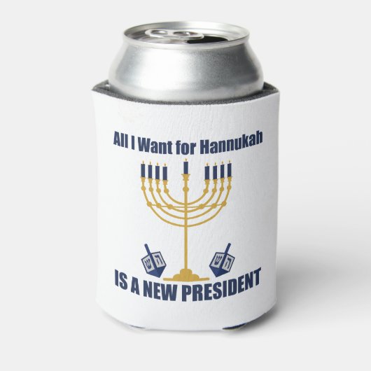 ユダヤおもしろいアンチトランプ政治ハヌカー 缶クーラー (缶裏面)