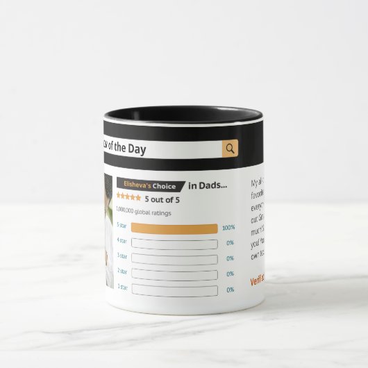 ユダヤおもしろい人の父の日のトップ評価パーソナライズ マグカップ (中央)