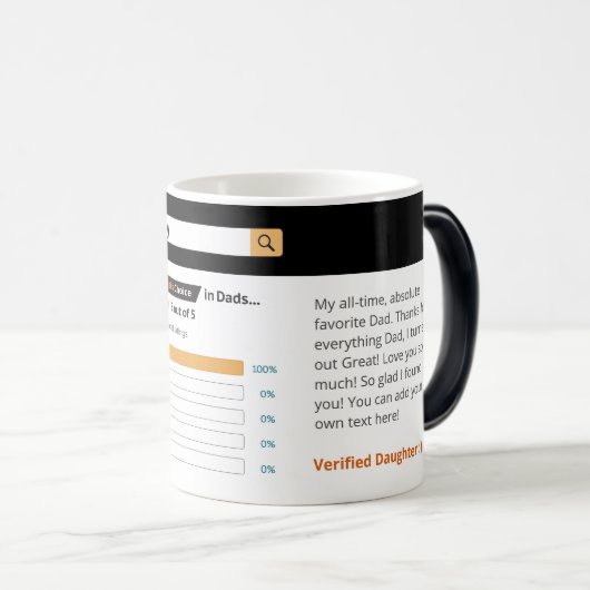 ユダヤおもしろい人の父の日のトップ評価パーソナライズ モーフィングマグカップ (正面右)