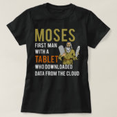 ユダヤおもしろい人の過越のモーセのタブレットData Cloud Comp Tシャツ (デザイン正面)