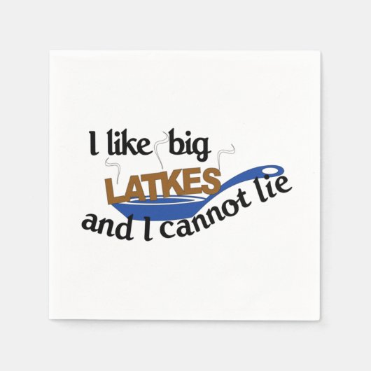 ユダヤおもしろい人ラトケ・ハヌッカナプキンス スタンダードカクテルナプキン (正面)