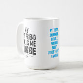 ユダヤのおばあちゃんバブベの孫最高の私の友人マグ コーヒーマグカップ (正面左)