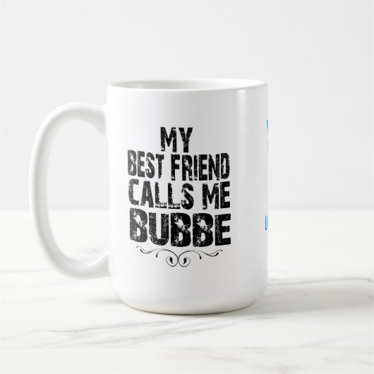 ユダヤのおばあちゃんバブベの孫最高の私の友人マグ コーヒーマグカップ (左)