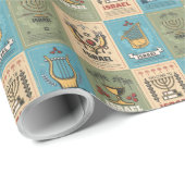 ユダヤのギフト – ホリデーラッピング紙 – イスラエル美術 ラッピングペーパー (ロールコーナー)