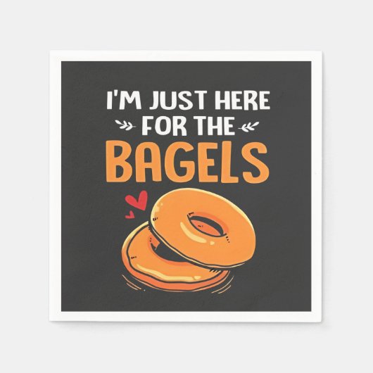 ユダヤのベーグル料理を食べに来たばかりだ スタンダードカクテルナプキン (正面)