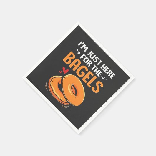 ユダヤのベーグル料理を食べに来たばかりだ スタンダードカクテルナプキン (角)