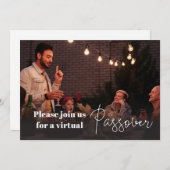 ユダヤのペサハ家族写真バーチャル招待状 招待状 (正面/裏面)