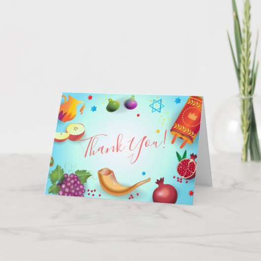 ユダヤの新年 ローシュ・ハシャナー ハニー&アップル サンキューカード (正面)